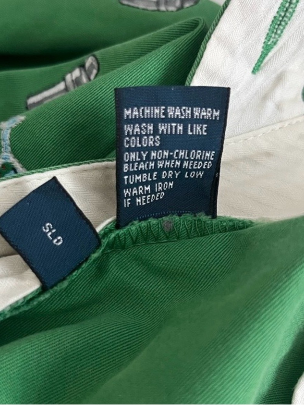VTG 90s Polo Ralph Lauren Green Martini Shaker Embroidered Chino Pants 34x32 - Picture 10 of 14